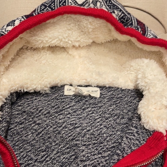 O:  If it were me anthropology Sherpa lined hood jacket Women’s size S Fair isle - Picture 5 of 5